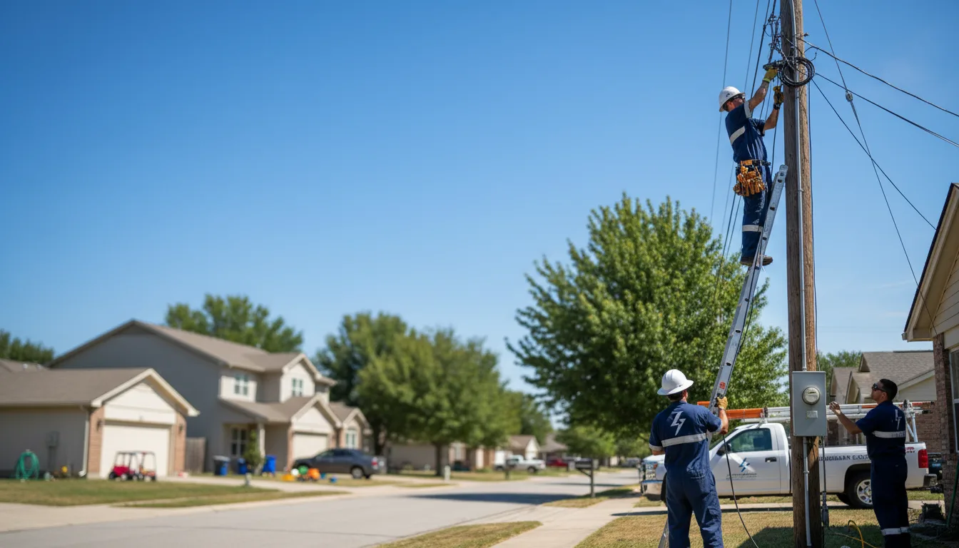 Residential electrician providing installation services in Skidmore, TX